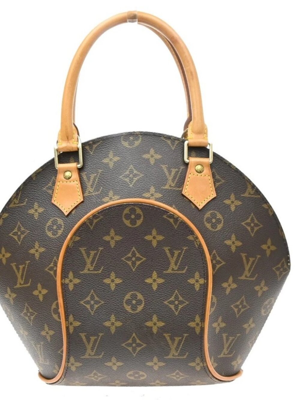 LOUIS VUITTON LV Logo Ellipse PM Hand Bag Monogram Leather Brown M51127 - Picture 2 of 16